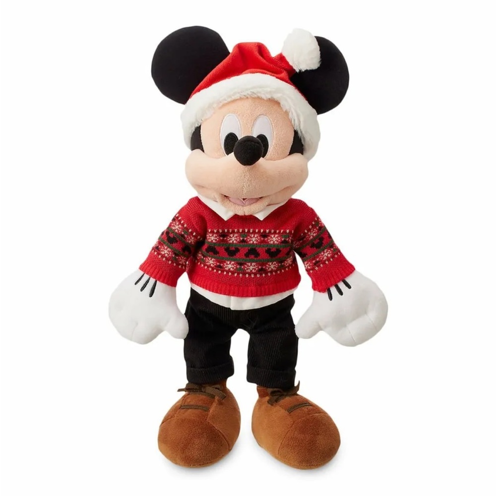 Disney Store 2018 Mickey Mouse Christmas Plush Doll Limited New